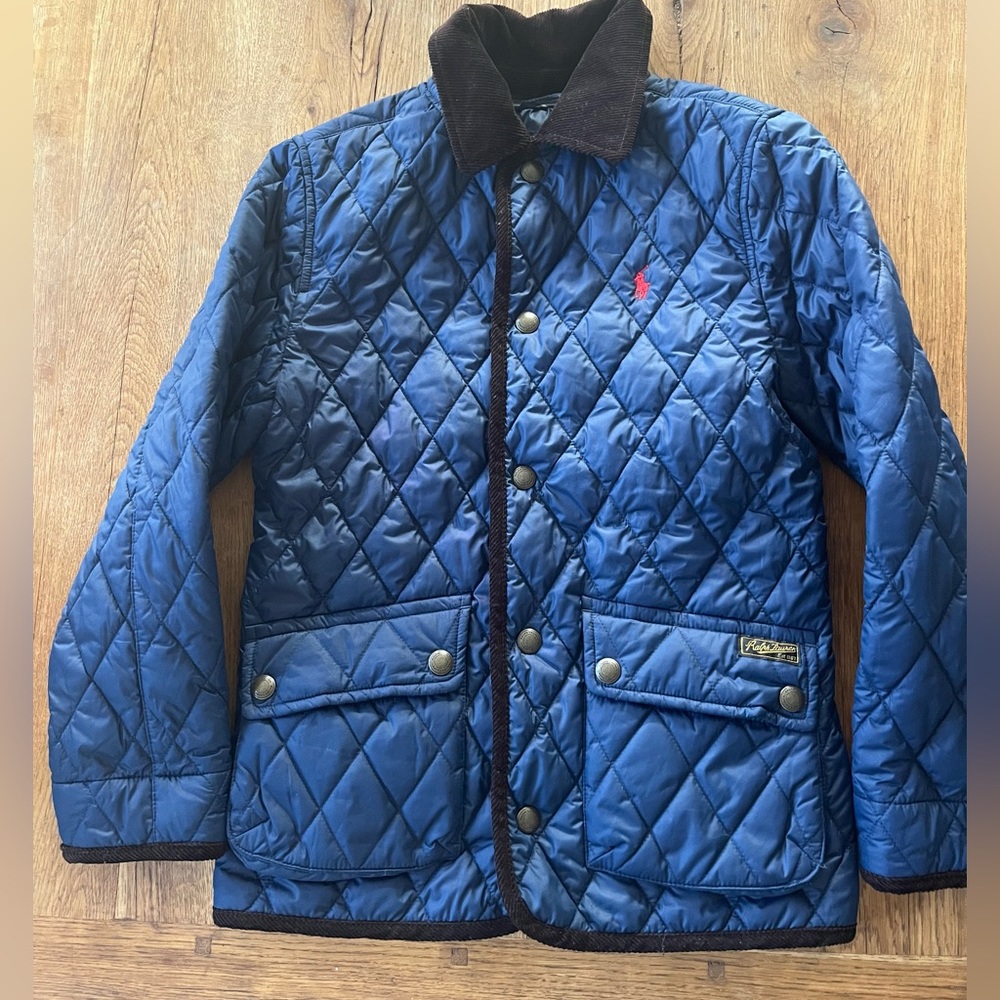 Boy’s Polo Ralph Lauren Quilted Barn Jacket - Navy Blue - Size 8